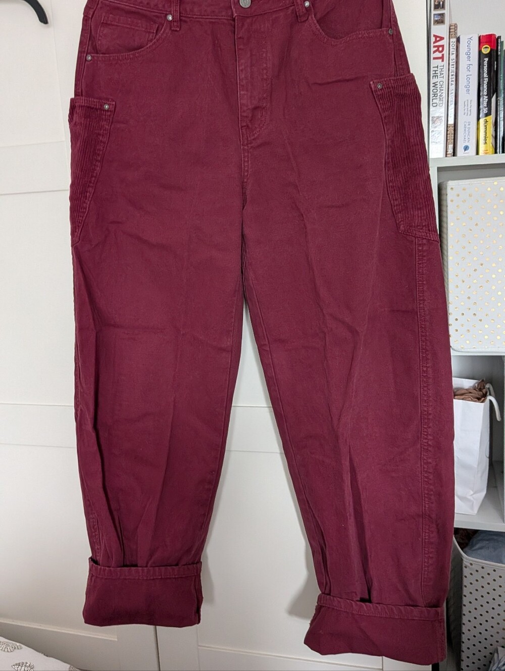 AFRM Bexley Corduroy Pocket Barrel Leg Jeans